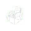 Contemporary Upholstered Boucle Minimalist Accent Chair – Cream / Gold