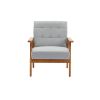 Leisure Chair with Solid Wood Armrest and Feet, Mid-Century Modern Accent chair, for Living Room Bedroom Studio chair