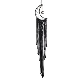 1pc Black Moon Decor Dream Catcher; Hanging Dream Catcher; Wall Decor Valentine's Day Gifts Birthday Gifts (Color: black)